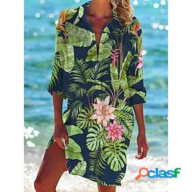 Women's Floral Animal Daily Holiday Weekend Floral Long