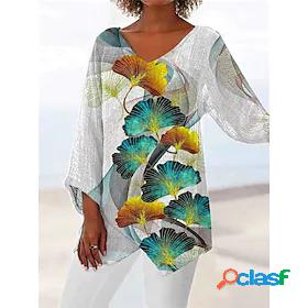 Womens Floral Casual Daily Holiday Floral Geometric Long