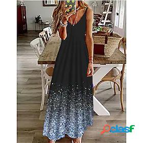 Womens Maxi long Dress A Line Dress Green Blue Purple Pink