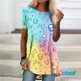 Women's Paisley Casual Daily Painting Short Sleeve T shirt