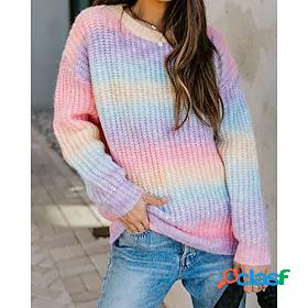 Women's Pullover Sweater Jumper Chunky Knit Knitted Crew