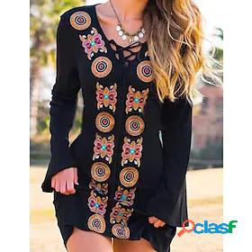 Womens Short Mini Dress Sheath Dress Black Long Sleeve Cut