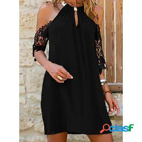 Womens Short Mini Dress Shift Dress Green Black Blue Red