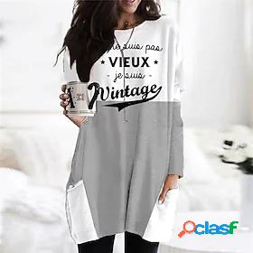 Womens Short Mini Dress Shift Dress White Long Sleeve Pocket
