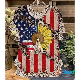 Womens Sunflower Stars and Stripes Casual Weekend