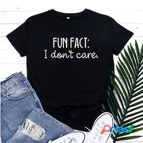 Womens T shirt Basic Print Basic Letter T-shirt Sleeve Round