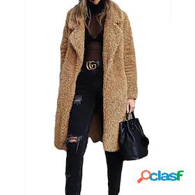 Womens Teddy Coat Sherpa jacket Fleece Jacket Fur Long Asian