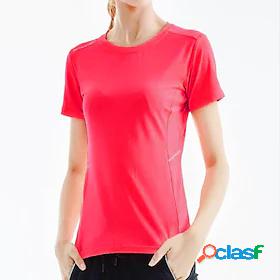 Womens Workout Tops Running Shirt Solid Colored Dark Grey