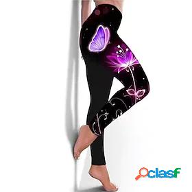 Women's Yoga Workout Print Tights Ankle-Length Pants