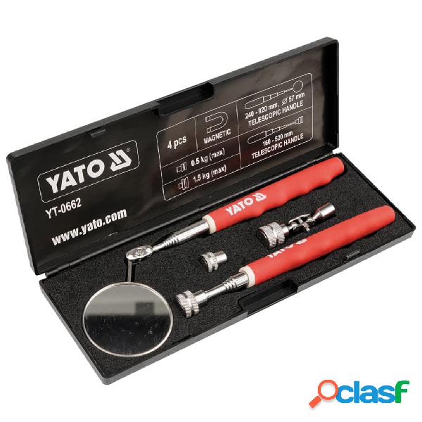 YATO Set Strumento Raccolta Telescopico e Specchietto di