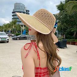 cappello donna versione coreana ins net spiaggia rossa