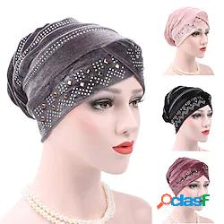 hijab interno di colore solido berretti turbante musulmano