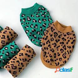 maglia cane maglione stampa leopardo teddy bear pomerang