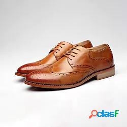 oxfords da uomo brogue stile britannico intagliato scarpe