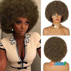 parrucche marroni per le donne parrucca afro marrone chiaro