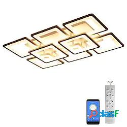 plafoniera led linea quadrata design moderno 5 luci 8 luci