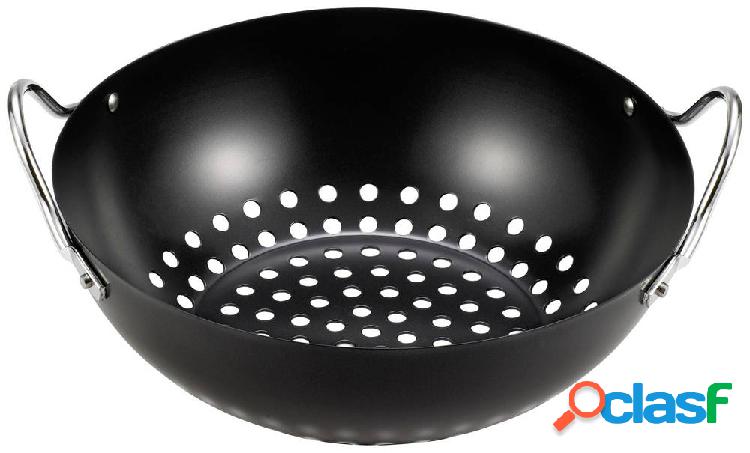 tepro Garten Gemüsewok Mini Griglia Padella Wok Nero