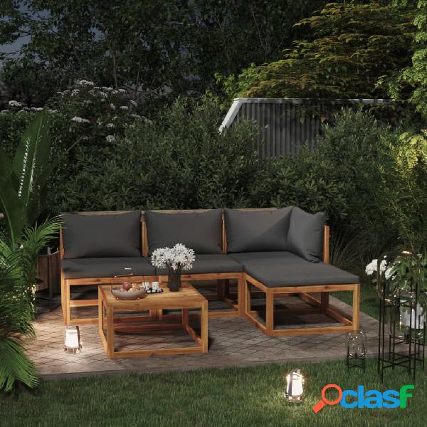 vidaXL 3057602 5 Piece Garden Lounge Set with Cushion Solid