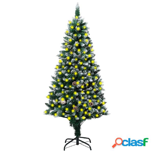 vidaXL Albero di Natale Artificiale con Luci LED Pigne e