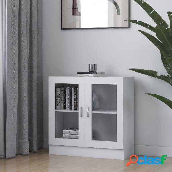 vidaXL Armadietto con Vetrina Bianco 82,5x30,5x80 cm in