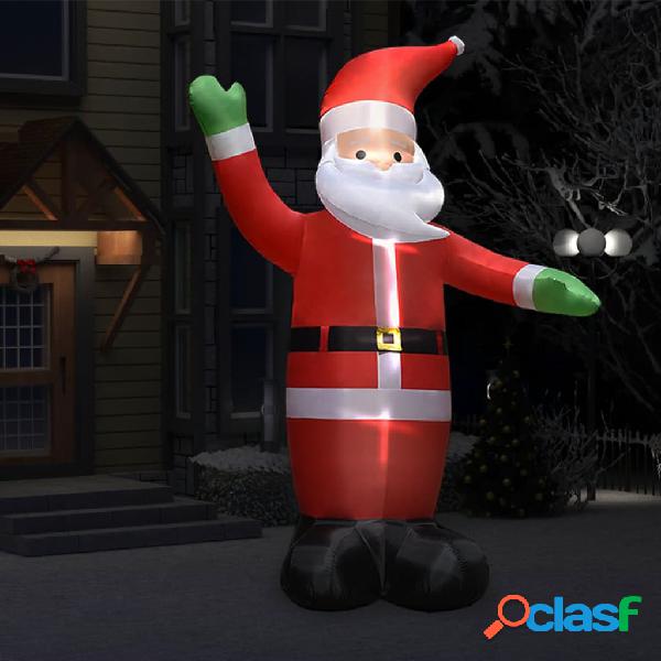 vidaXL Babbo Natale Gonfiabile Decorazione con LED IP44 3,6