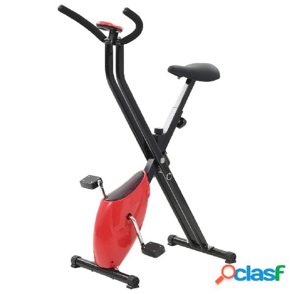 vidaXL Cyclette X-Bike con Cinghia di Resistenza Rossa