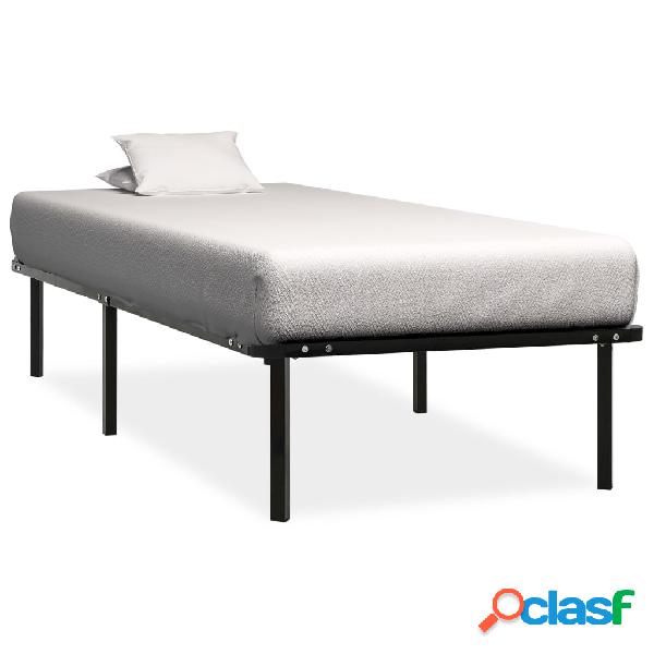 vidaXL Giroletto Nero in Metallo 90x200 cm