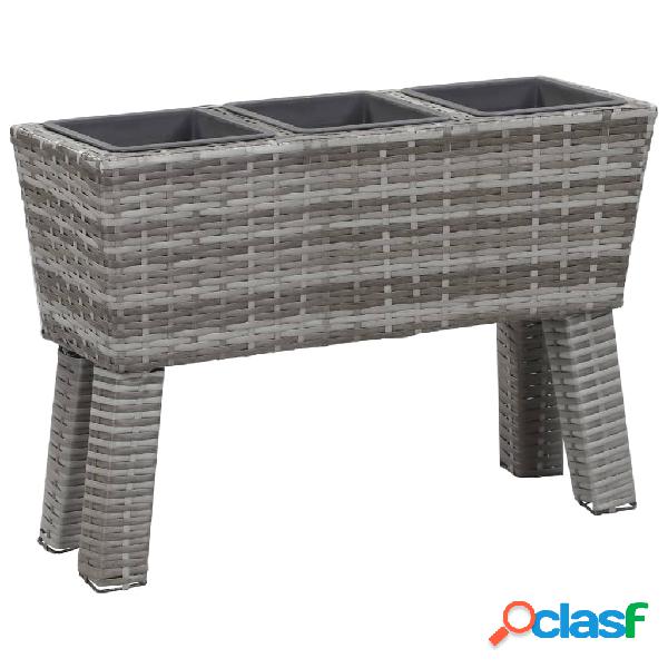 vidaXL Letto Rialzato con Gambe 3 Vasi 72x25x50 cm