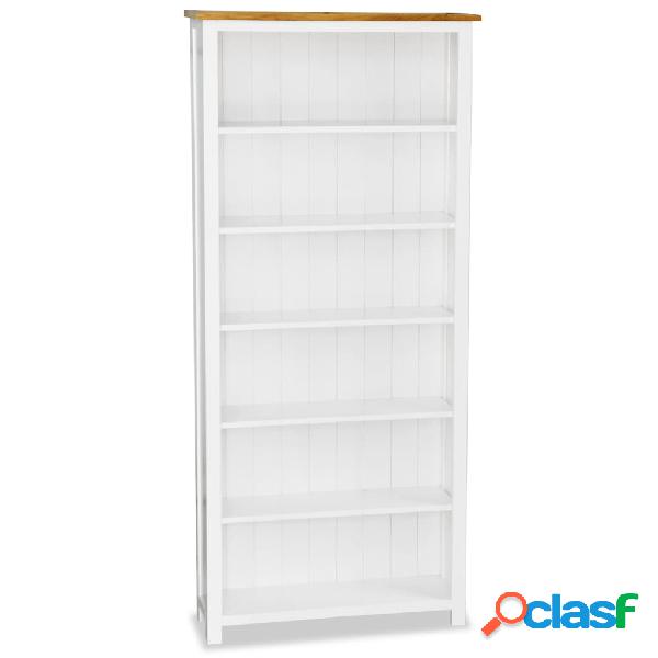 vidaXL Libreria a 6 Ripiani 80x22,5x170 cm in Massello di