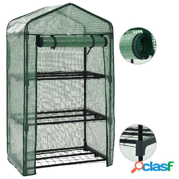 vidaXL Mini Serra su 3 Livelli 69x49x125 cm