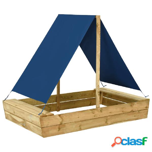vidaXL Sabbiera con Tetto 160x100x133 cm Legno di Pino
