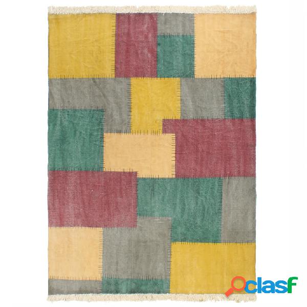 vidaXL Tappeto Kilim Tessuto a Mano in Cotone 160x230 cm