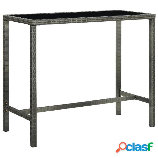 vidaXL Tavolo da Bar per Esterni Grigio 130x60x110cm