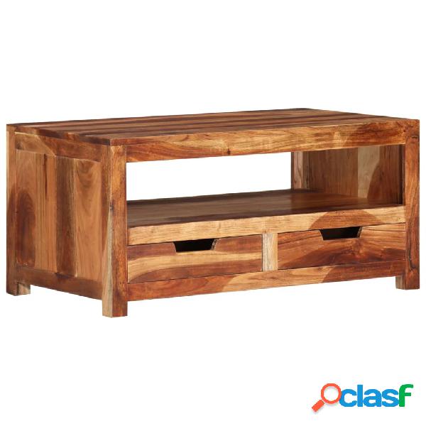 vidaXL Tavolo da Caffè 84x49x40 cm Legno Massello di Acacia