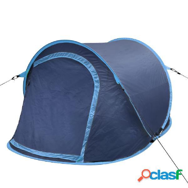 vidaXL Tenda da Campeggio Pop-Up per 2 Persone Blu Marino /
