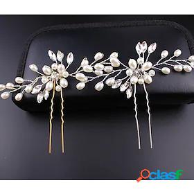 1pc Womens Hairpin Comb Hair Combs For Alloy Silver plug