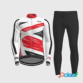 21Grams Mens Long Sleeve Cycling Jersey with Tights Mountain