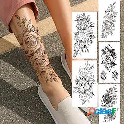5 pz peonia fiore tatuaggio temporaneo per le donne ragazze