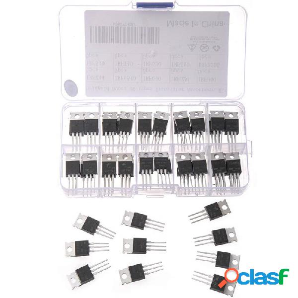 50 pezzi di 10 tipi di kit di classificazione dei transistor