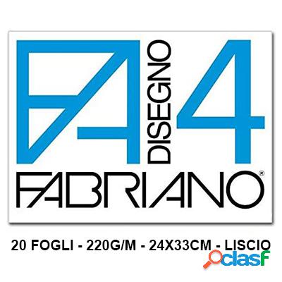 Album da disegno Fabriano F4 liscio 24×33 cm 200g 20 fogli