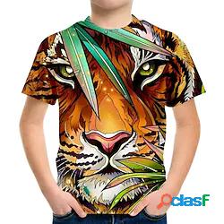Bambino Da ragazzo maglietta Manica corta Stampa 3D Tigre