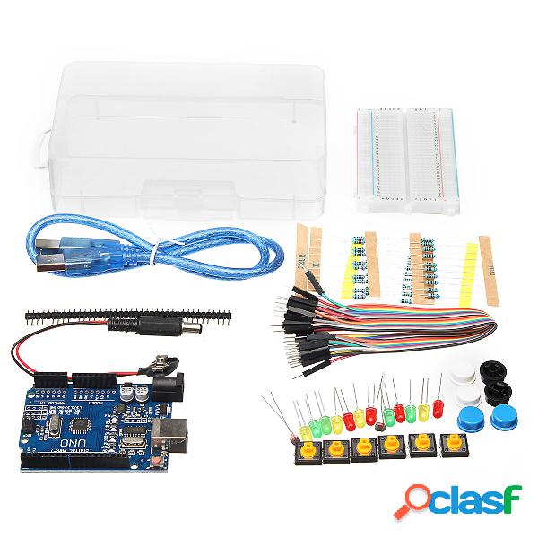 Basic Starter Kit UNO R3 Mini Bassetta LED Pulsante del