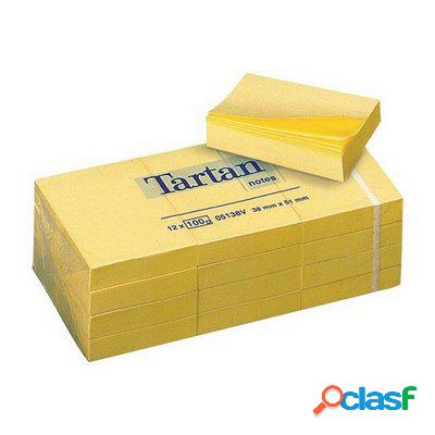 Blocchetti 3M Tartan Notes giallo light 38×51 mm conf. 12