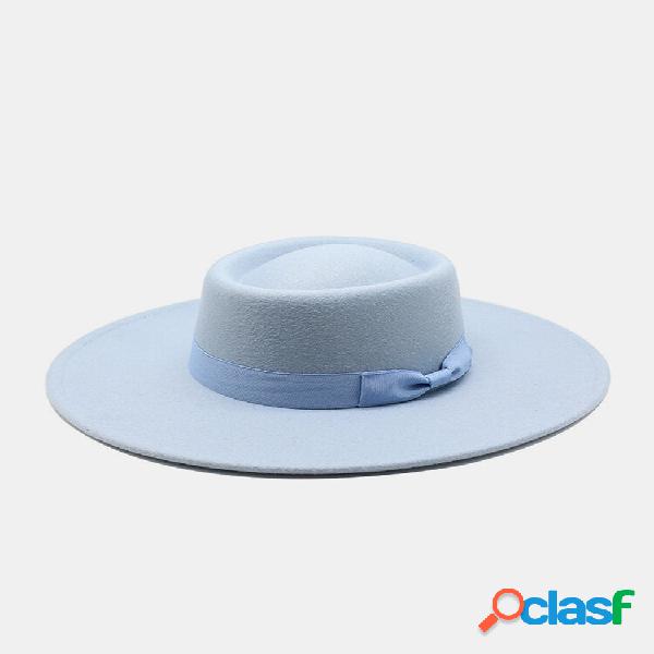 Cappello Fedora con fascia concava con decorazione a fiocco