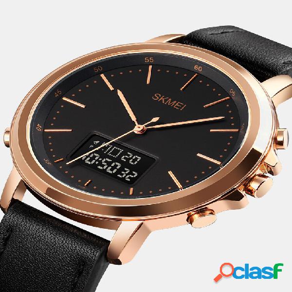 Cronometro con sveglia in pelle Sport Orologio Luminoso