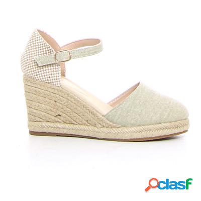 DETTAGLI Sandalo con zeppa - beige