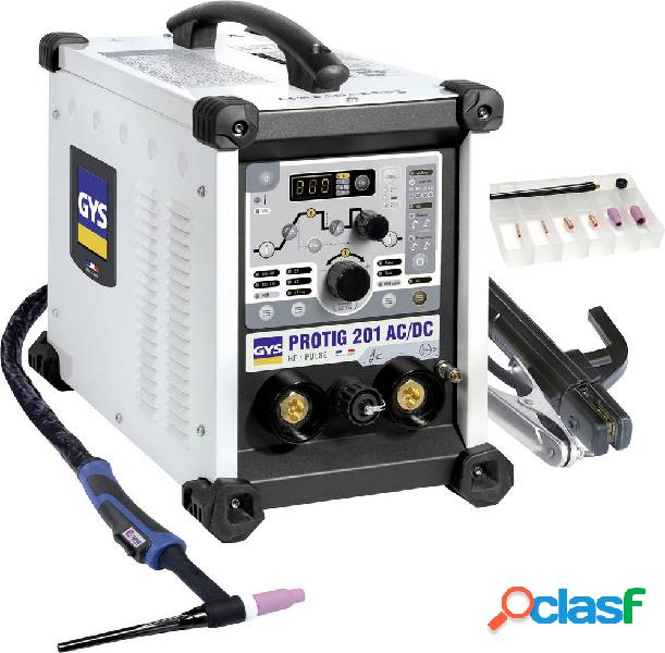 GYS PROTIG 201 AC/DC HF FV Saldatrice WIG 10 - 160 A con