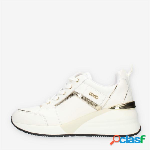 Liu Jo Alyssa 01 Sneakers da donna bianche e oro