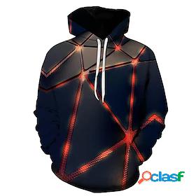 Mens 3D Hoodie Basic Hoodies Sweatshirts Rainbow