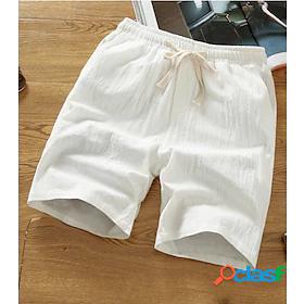 Mens Basic Shorts Drawstring Shorts Knee Length Pants